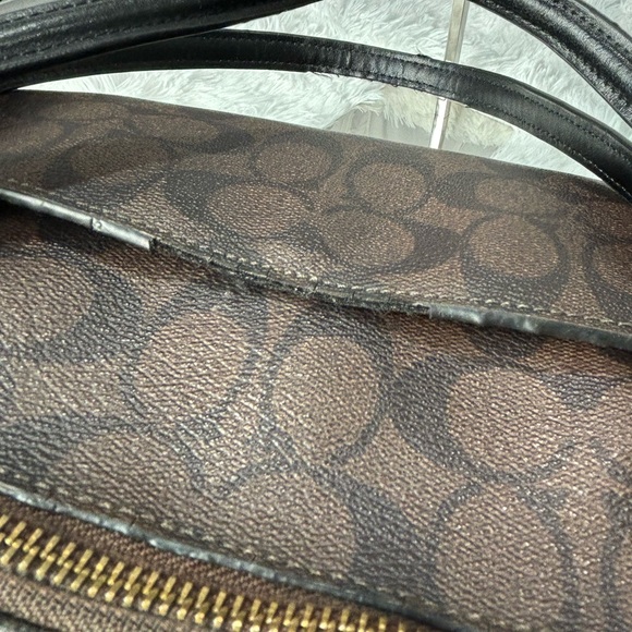 COACH Ava Tote In Signature Canvas w/ C Logo - Brown/Black - Picture 14 of 16